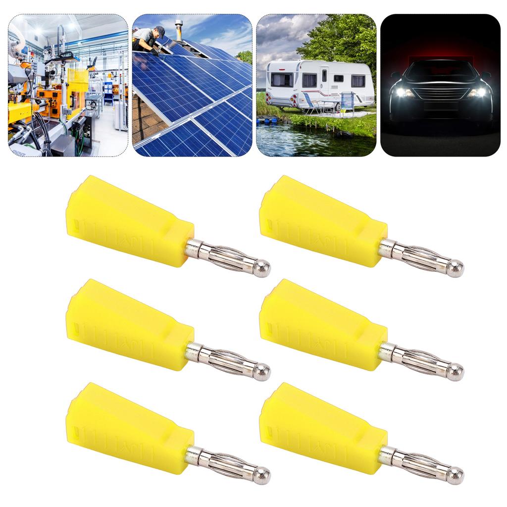 20pcs Banana Plug 4mmCelsius0.16in Low Signal Loss Stable Current Compact Convenient Electrical Connector