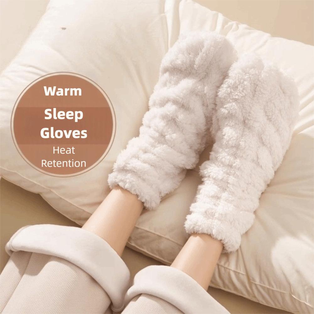 

A Pair Warm Winter Floor Socks Cold-Resistant Thickened Socks Sleeping Socks Indoor Use білий