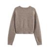 European Fashion Round Neck Button Knit Cardigan