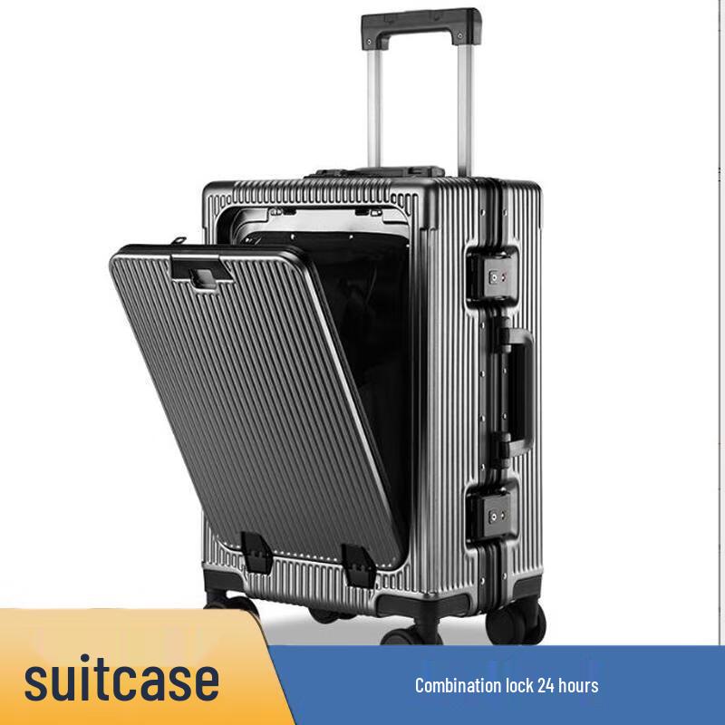 Jun Chu 24-inch Front-Opening Hardshell Suitcase with USB Charging