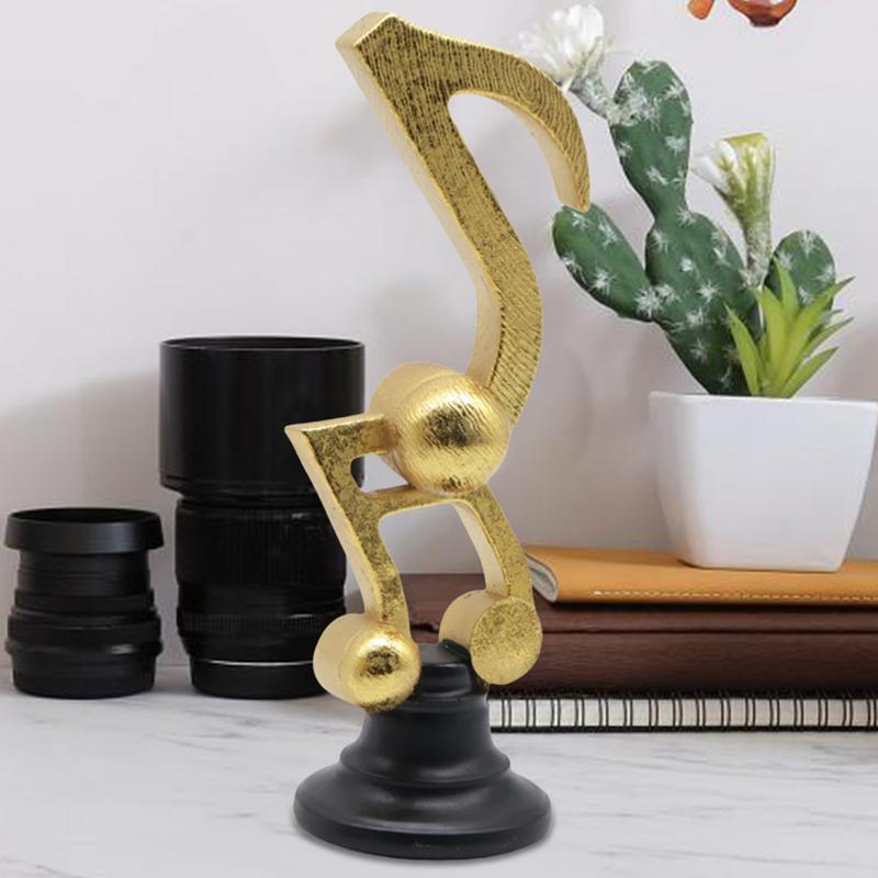 Musical Note Statue Desktop Resin Note Figurines Decor Modern Simple Design Sculpture Decoration for TV Cabinet Living Room Stud