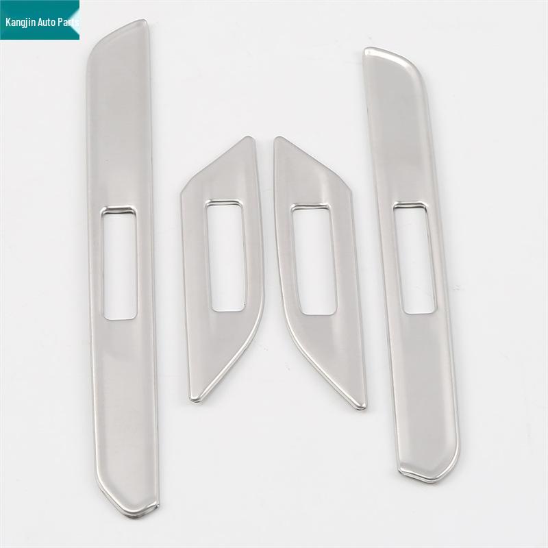 Silver Stainless Steel Interior Rear Anti-Kick Frame for Volkswagen T-Cross 2018 Model