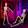 Realistic Full Body Hanging Skeleton with Movable Joints Halloween Haunted House Props Terrifying Skull Decoration