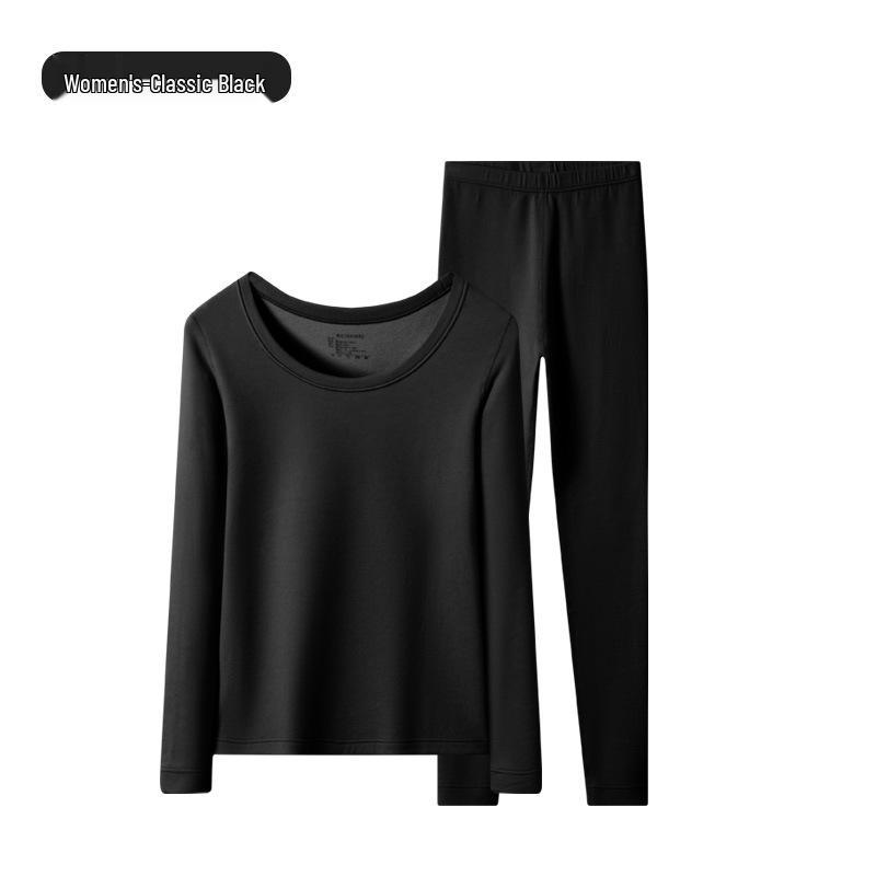 2025 Women's German Velvet Wool Silk Warm Underwear Set - Thick Base Layer for Autumn