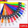 10 Stück/Los Sicherheits-Halsband-Lanyard Für Mobiltelefon, Ausweis, Namensschild, Schlüsselhalter 2 cm Breit Multifunktionales Lanyard