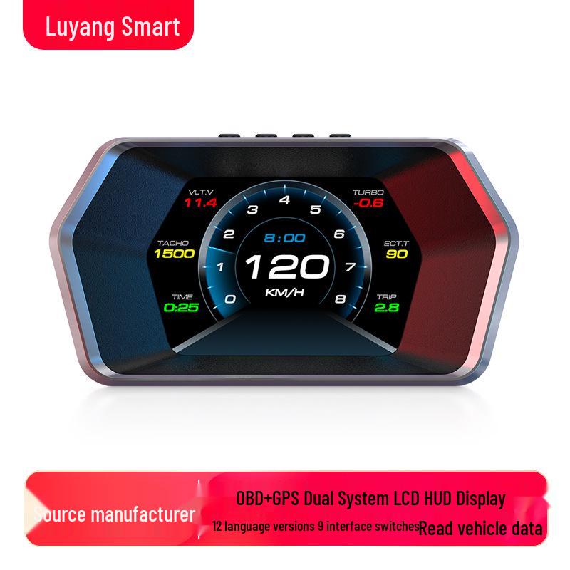 Universal Smart OBD Car HUD: Portable Head-Up Display with HD Speedometer