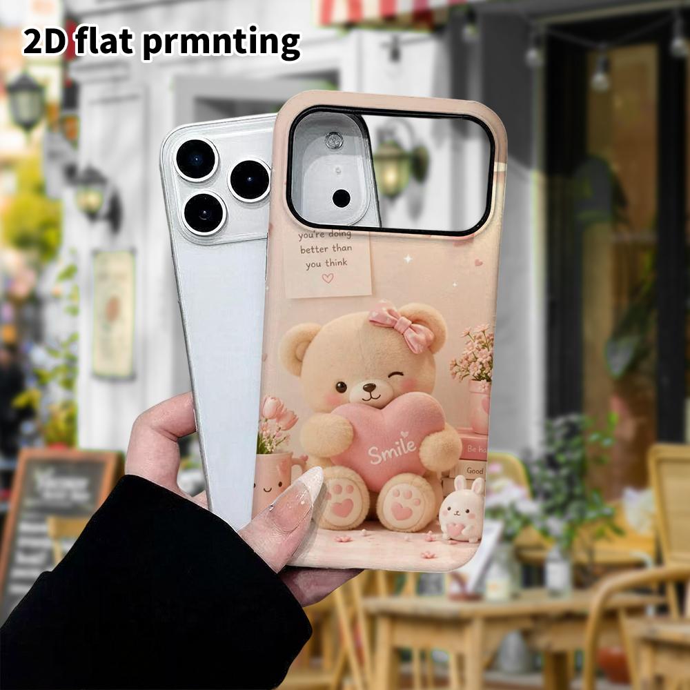 Phone Case: 2D flat Samsung Galaxy A34 A35 M05 M06 S20 S22 S21 FE Plus 5G protective case, with a hugging heart little bear, perfect Christmas and Hal