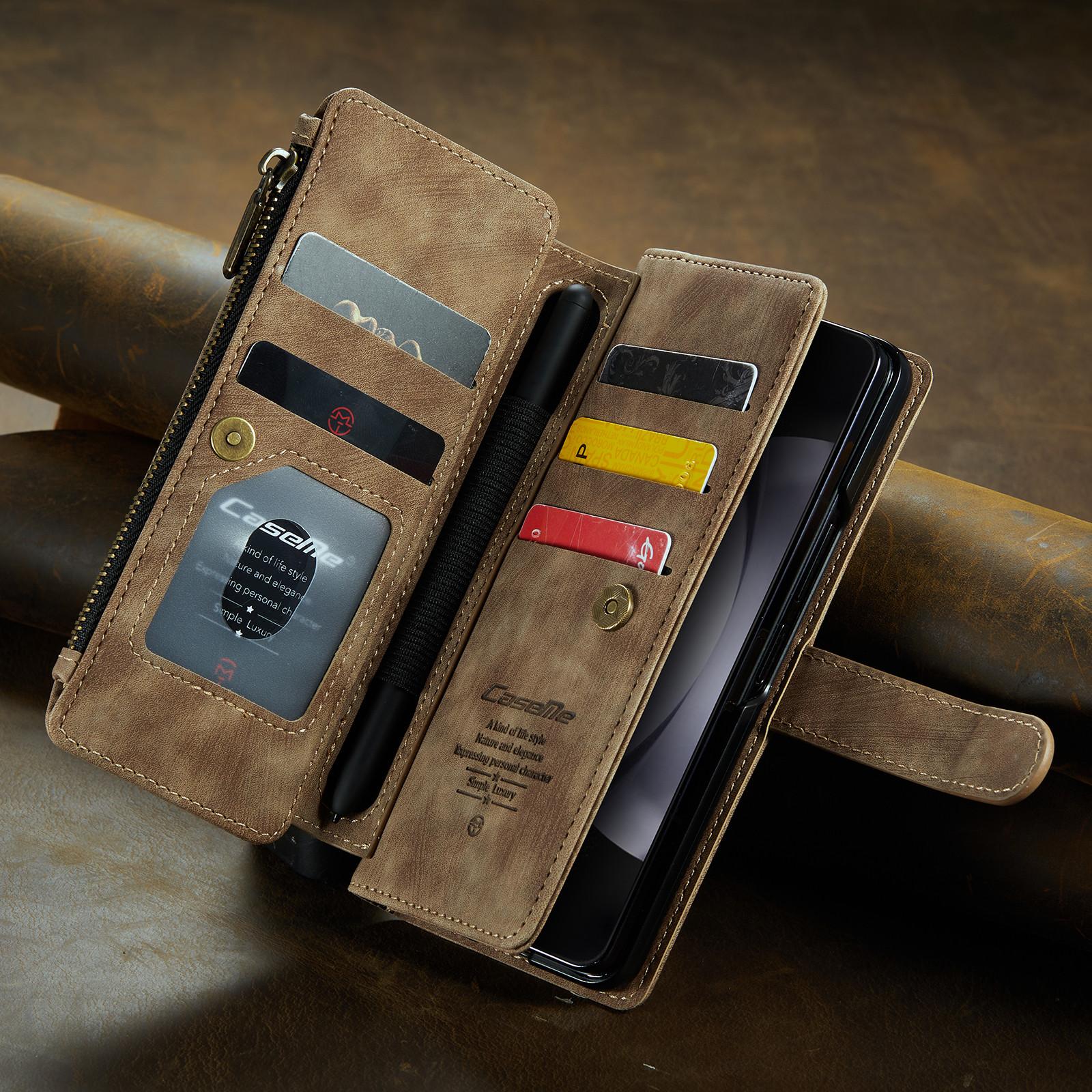 

Для samsung zfold 5 чехол-держатель для всего тела с отделением для карточек для samsung Galaxy Z Fold 5 Fold5 чехлы-кошельки с защитой от падения for Samsung Z Fold 5