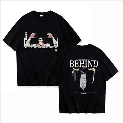 Anime Spell Return Battle Toji Fushiguro Print T-Shirt Men Women Casual Loose Harajuku T Shirt Streetwear Short Sleeve Top Tee