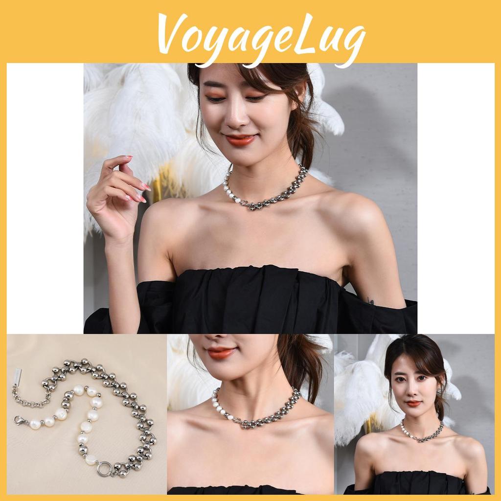 Stylish Natural Baroque Pearl Choker Necklace For Women With Unique Design And Elegant Aesthetic