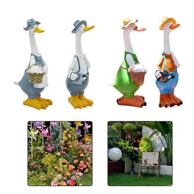 Charming Resin Duck Garden Statue: Cute Outdoor Decor For Home & Yard Home Garden Decor Accessory In Stock