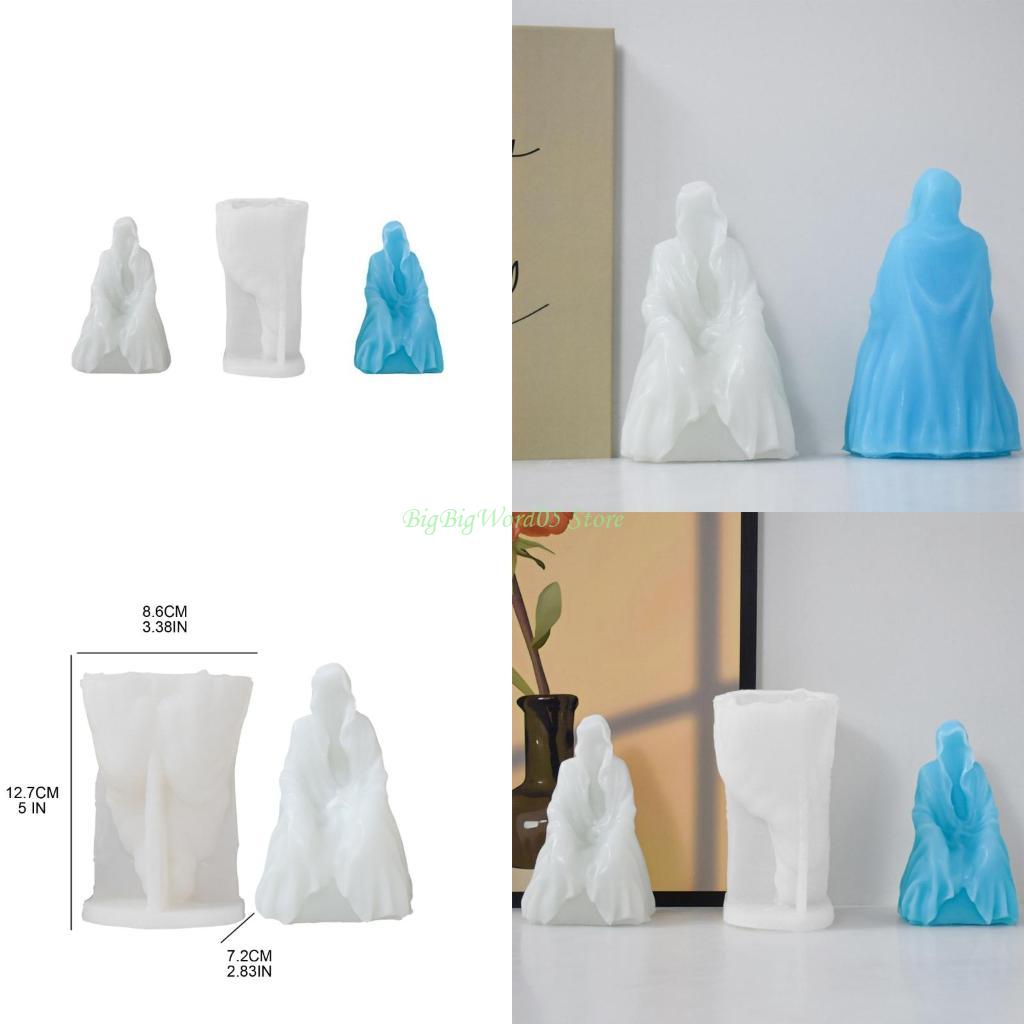 24TE Black Clothes Man Silicone Molds Wedding Party Dinner Candle Making Soap Molds DIY Handwork Aromath Home Decor Mold