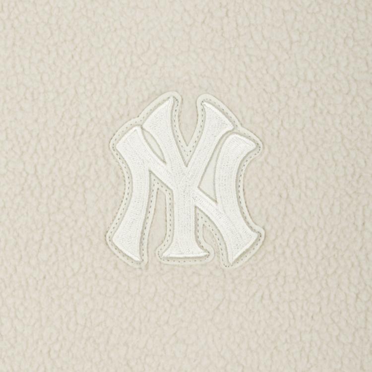 New MLB Base Logo Sweatshirts Unisex Ecru 31MTF1061-50B