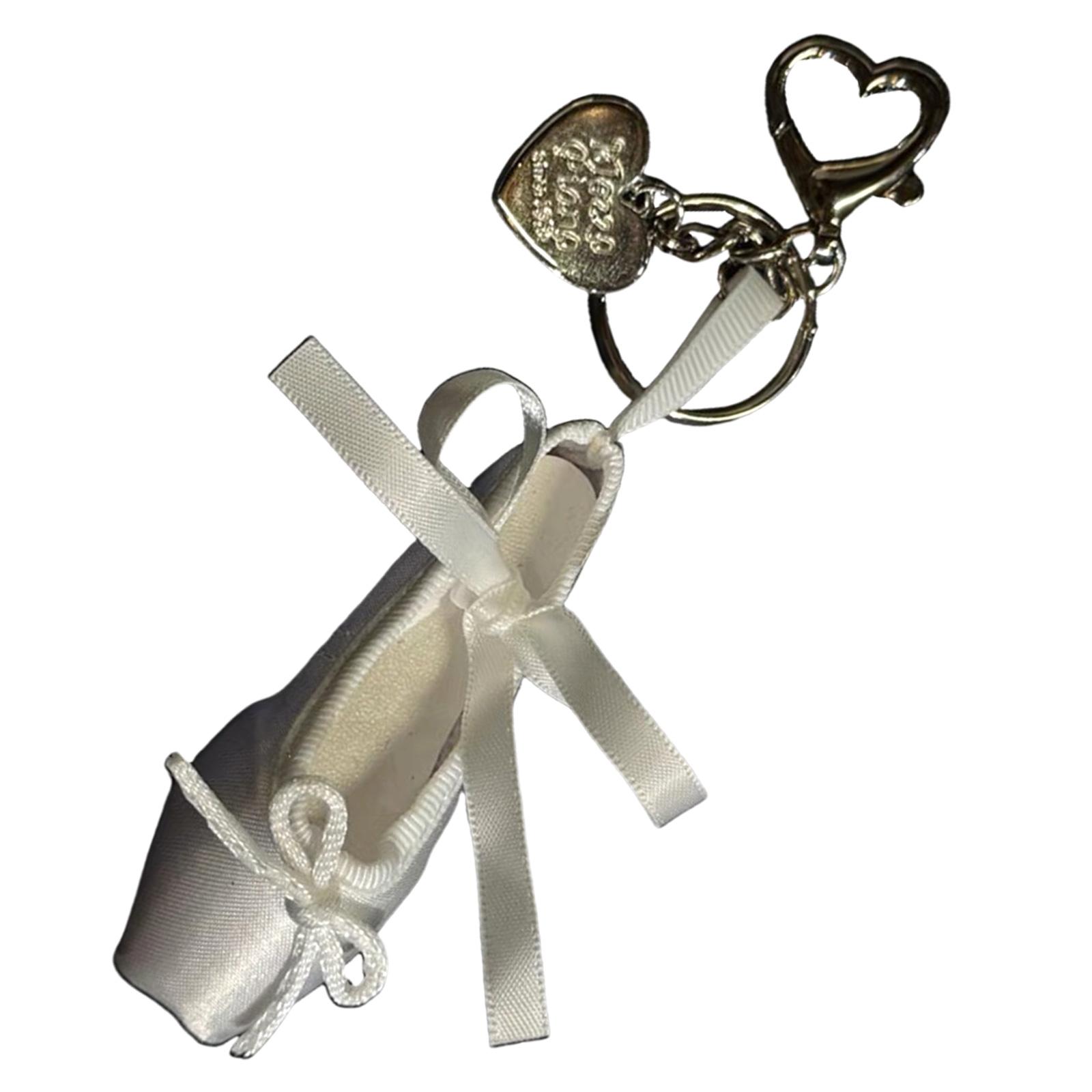 

Модный брелок-шарм в виде балетной туфельки, ювелирный аксессуар, портативный для танцоров и преподавателей, для повседневного ношения белый