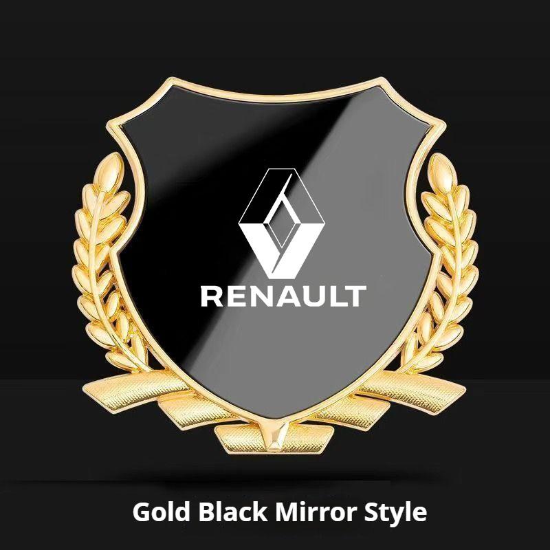For Renault 2026 New Hub Caps Car Fender Blade Decal Badge 3D Metal Car Body Protective Sticker For Renault Megane 2 3 Clio Scen