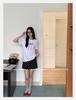 2025 Summer Petite Red Polka Dot A-Line Mini Skirt: Slimming High-Waisted Design for Women