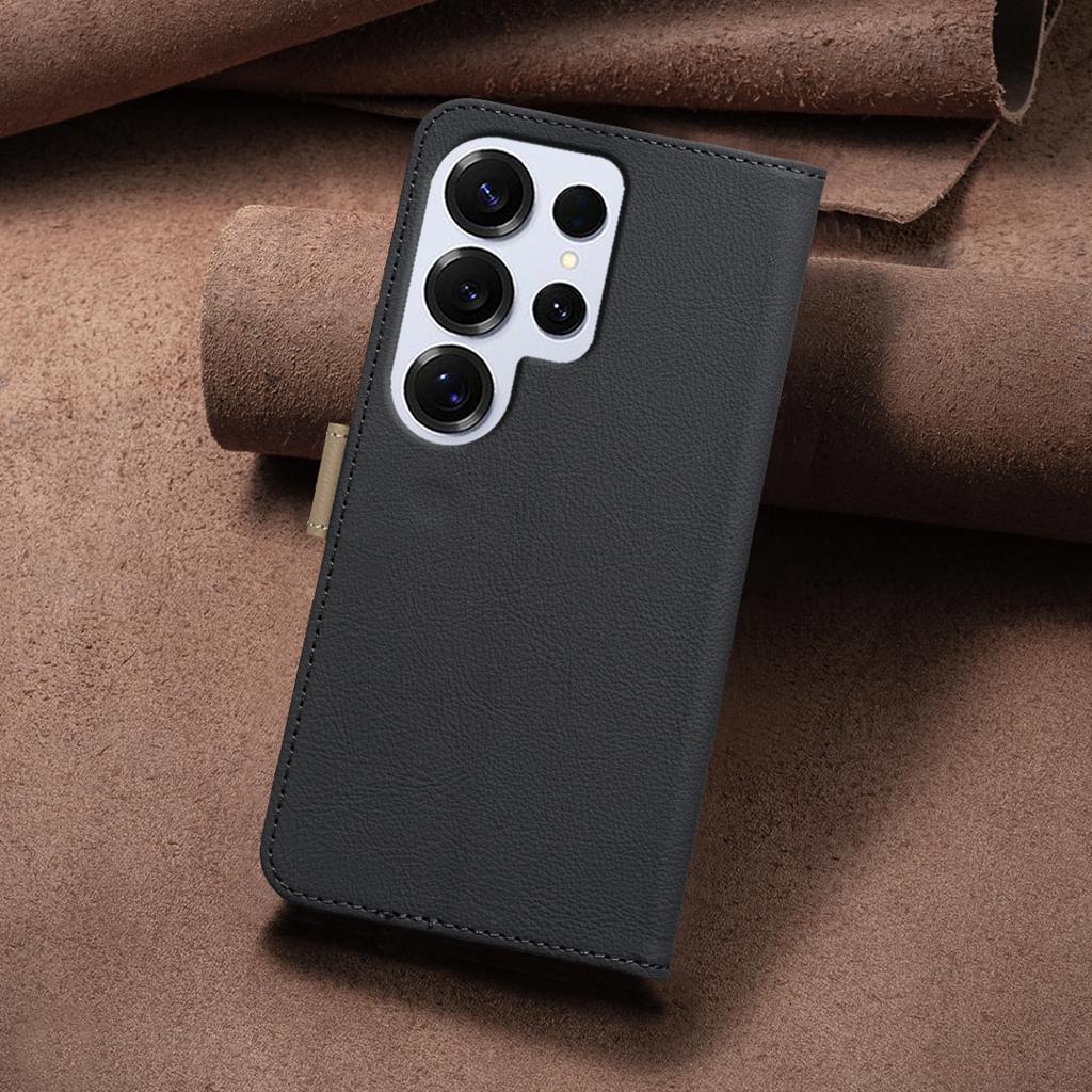 For Samsung Galaxy S25 Ultra Leather Case BINFEN COLOR BF36 Floral Pattern Phone Cover RFID Blocking Wallet Stand