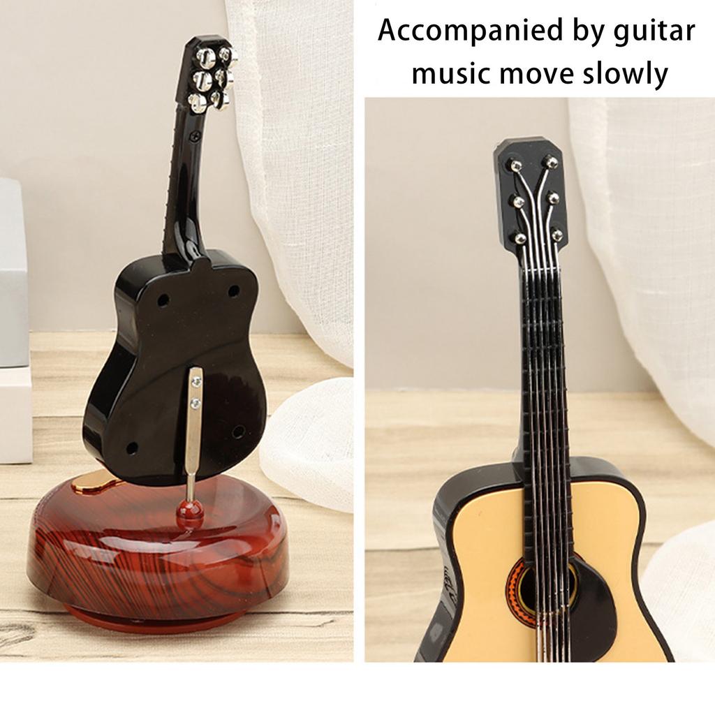 YHOPE Holz Vintage Spieluhr, Spieluhren für Mädchen Klassisches Musikinstrument Modellierung, Drehende Spieluhr Tischdekor