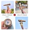 Engraved Brass Walking Cane with Telescope Compass Steampunk Dollond London 1920 Replica Victorian Handmade Cane, Perfect for Gift