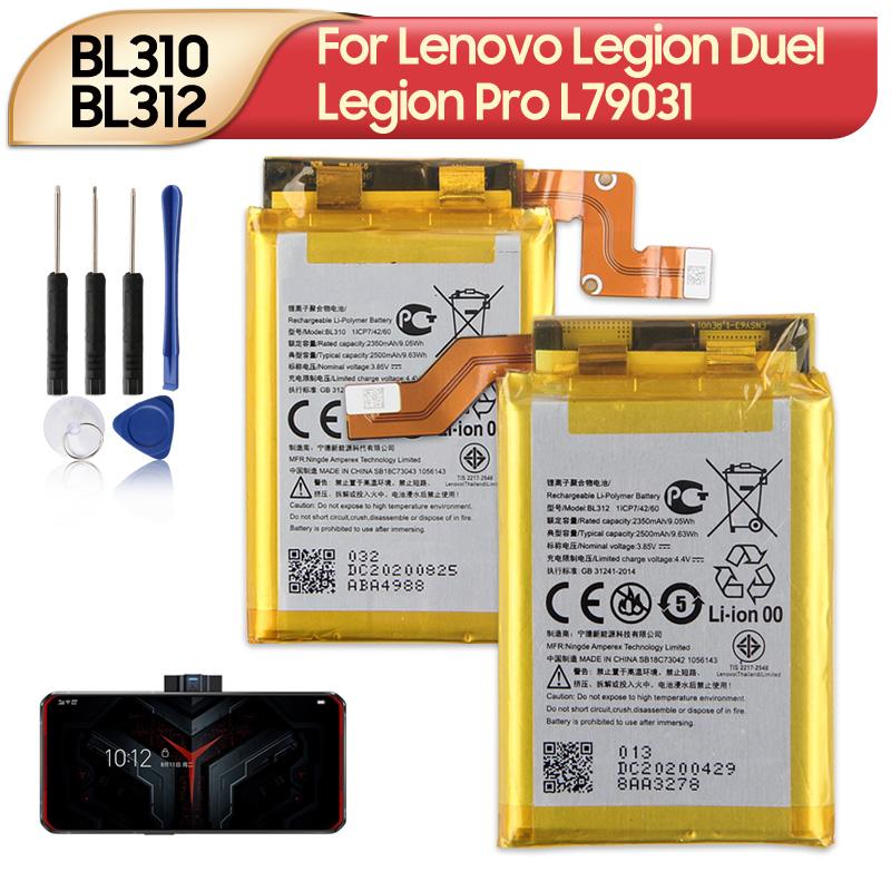 2500mAh 3.85V Replacement Battery For For Lenovo Legion Duel Legion Pro L79031 BL310 BL312 Mobile Phone Battery