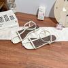 Summer New Flat-bottomed Cool Slippers Women Wear High-end Sense Daily Versatile Fairy Style Sandals Women Fashion Not Tired Feet