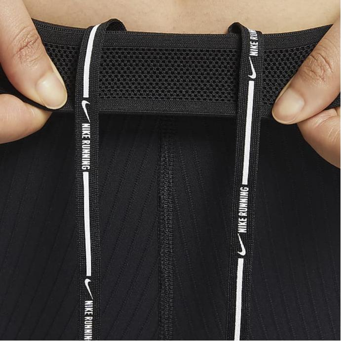 Nike Aeroswift Dri-Fit Adv Estampa de Logotipo Cintura Elástica Cintura Média Shorts Casuais Três Quartos Femininos shorts Preto FN3272-010