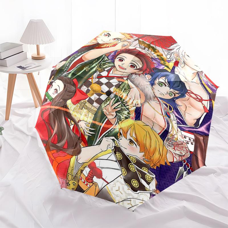 1pc Anime Characters Automatic Opening Umbrella with Portable Tri-Fold Design, 8-Bone Iron Frame - Outdoor for Fans, Travelers, Daily Use, Festival Gi