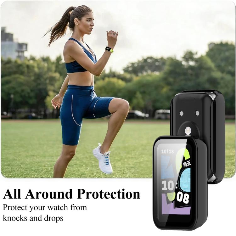 Tempered Film Integrated PC Watch Protective Case For Honor Band 11 Pro, PC+Tempered Glass Shockproof Lightweight No Strap Removal Protective Cover
