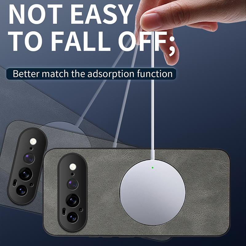 Shockproof Leather Magnetic Wireless Charging Phone Case for Google Pixel 11 10 9 Pro XL 9A 8A 7A for MagSafe Protective Cover