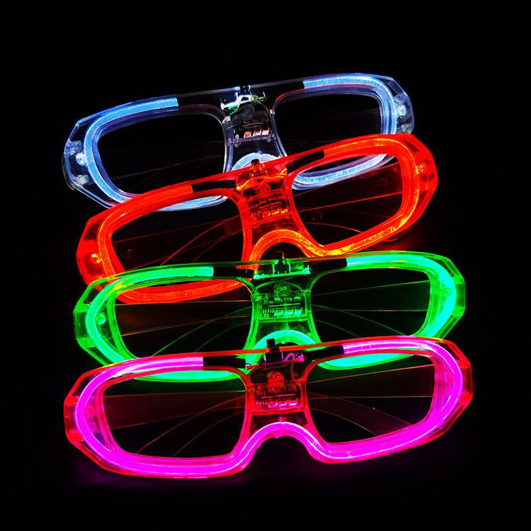 Occhiali a Lamelle Disco Illuminati - Accessori Lampeggianti per Vita Notturna Adulti