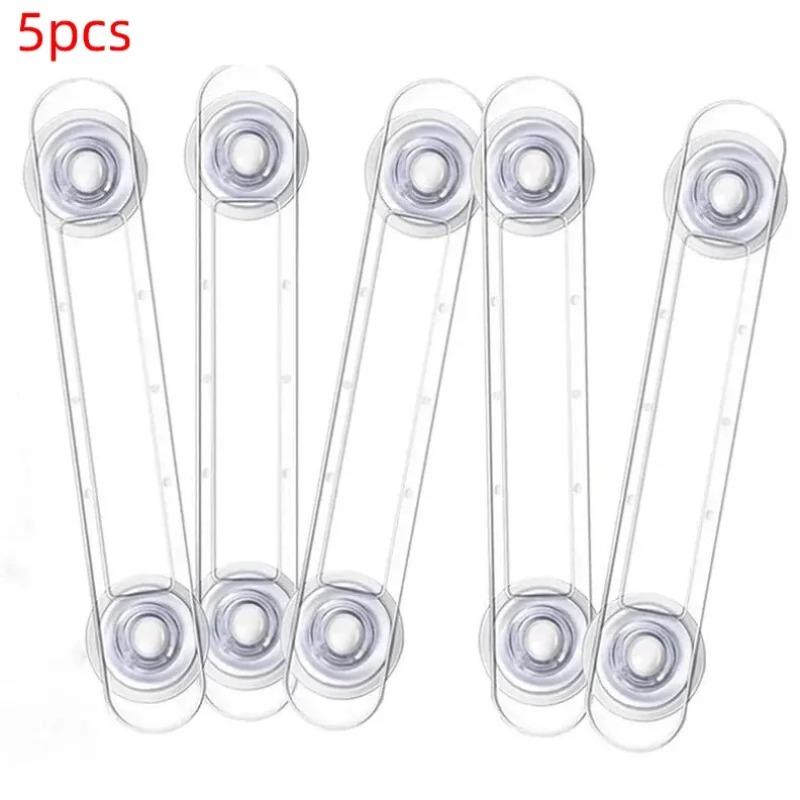 Multi-functional Child Safety Lock Transparent Anti-Opening Soft Strap Drawer & Refrigerator Lock for Home Security