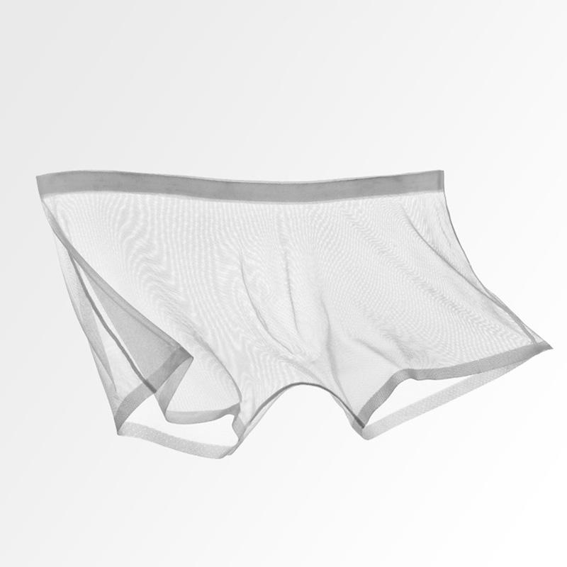 Atmungsaktive Herren-Unterwäsche, ultradünne Slips, Boxershorts, transparente Unterhose, durchsichtig