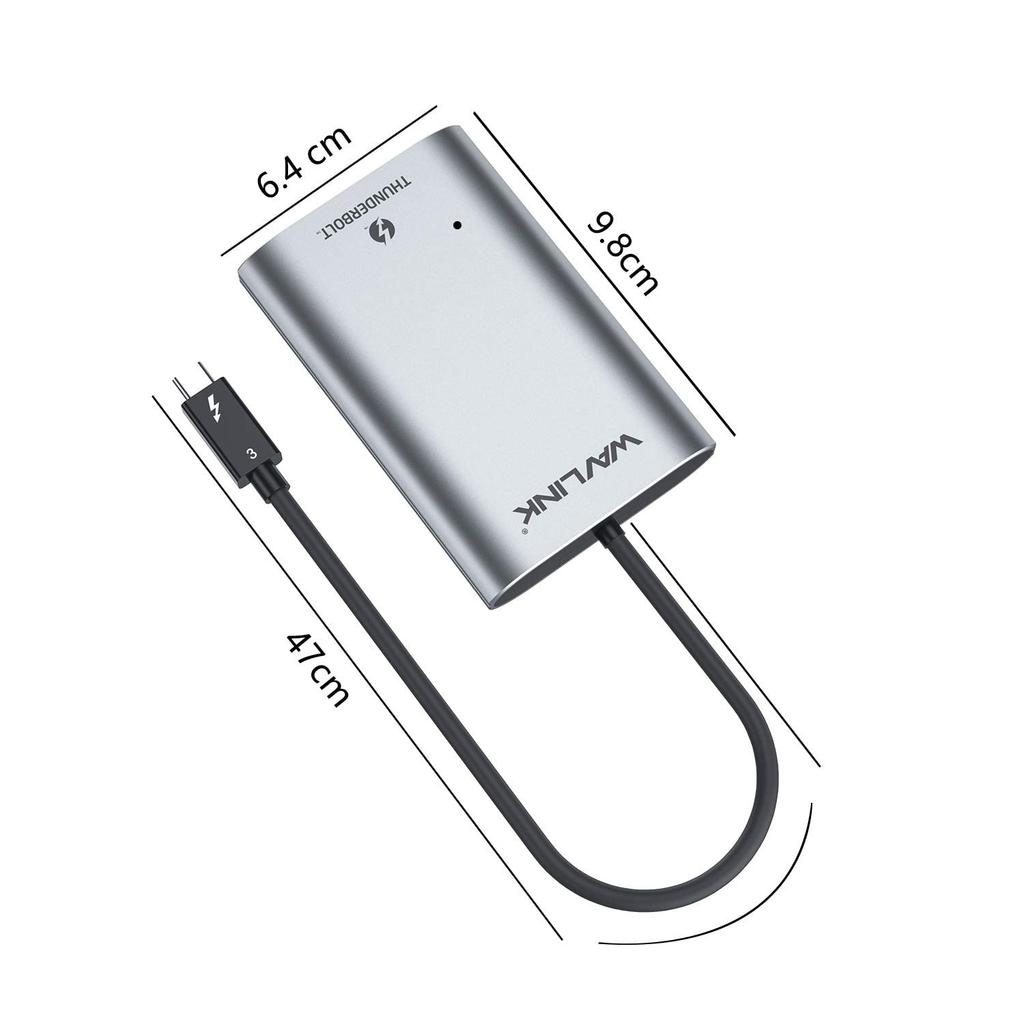 WAVLINK Thunderbolt 3 Mini Docking Station with HDMI Adapter, Dual 4K or Single 5K Display Adapter, Thunderbolt 3 Dual 4K or Single 5K