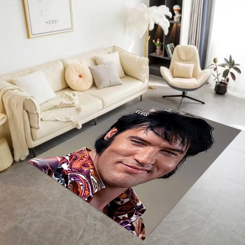 Love Elvis Presley Area Rug Suitable for Foyer Dining Room Outdoor Playrooms Antislip Carpet Office home decor Gift for Festivals
