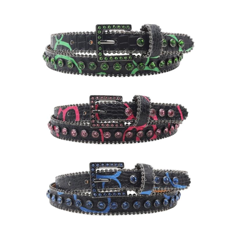 Beaded Waist Chain Casual Belt Jeweled Buckle Waist Ceinture Belt Heavy Duty Belt for Beach Jewelry Accessories