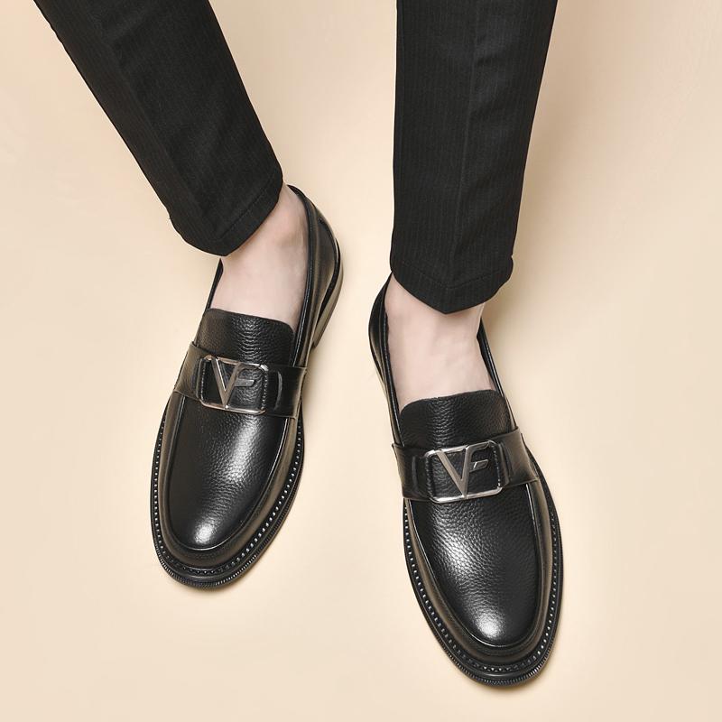 Men's Quality Cowhide Leather Shoes British Business Soft Leather Man Genuine Leather Dress Shoes