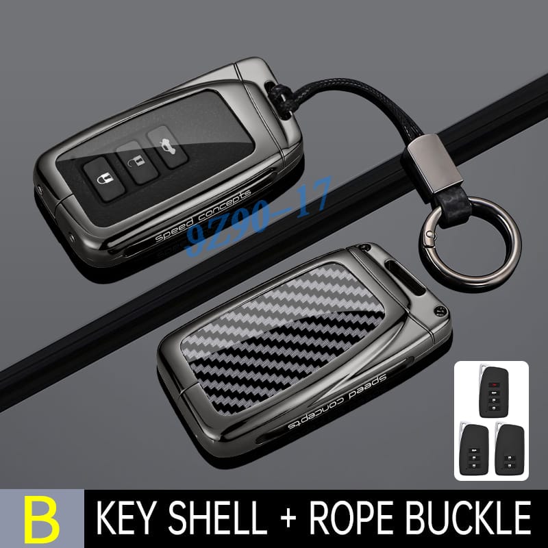 For Lexus Nx Rx Lx Is Es Gs 200T 250 300 300H 350 450H 500H Metal Carbon Fiber Car Key Fob Case Cover Keychain Accessories