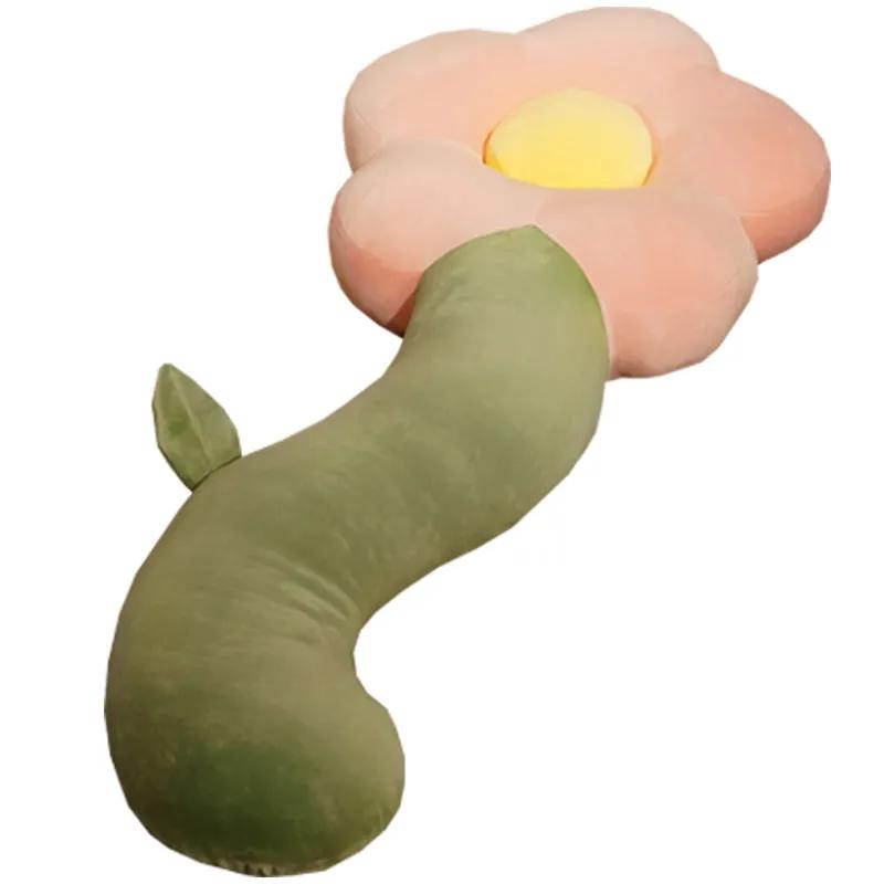 Cute Flower Pillow Girl Sleeping Leg Pillow Bedside Cushion Bedroom Bed Pillow Long Pillow Side Sleeping