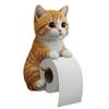 Simple Installation Cat Toilet Paper Holder 3D Cat Shape Hanging Paper Towel Stand  RV Travel