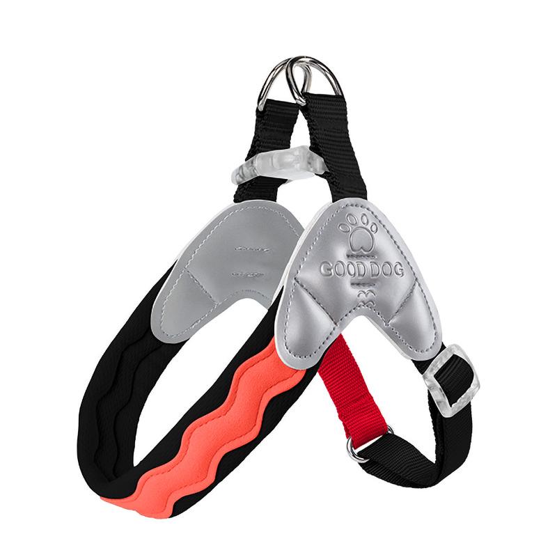 Fashion Breathable Dog Harness with Soft Padded Anti-escape Durable Adjustable Y- Shaped Pet Chest Strap for Comfortable Walking