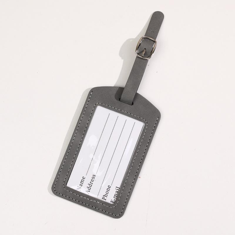 Leather Luggage Tag Name Address ID Holder Travel Accessories Baggage Label Suitcase Tag