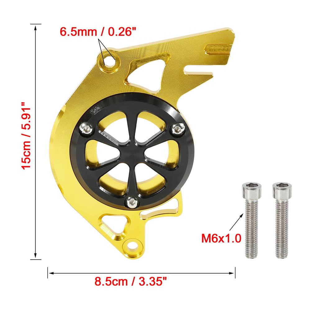 F FIERCE CYCLE Sprocket Cover Front Chain Guard Engine Cover Replacement CNC Aluminum Motorcycle Parts Compatible with Honda MSX125 Gold Tone
