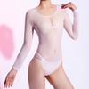 Sexy Women 5D 912 Pin Bodysuit Sheer See Through Oil Glossy Shiny Elastic Tights Thong Yoga Shaping Leotard Maid Dance Wear