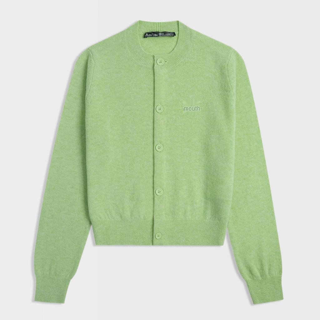 Liu Yifei Promi Wollstrickjacke - Damen Rundhals Strickware mit quadratischer Stickerei