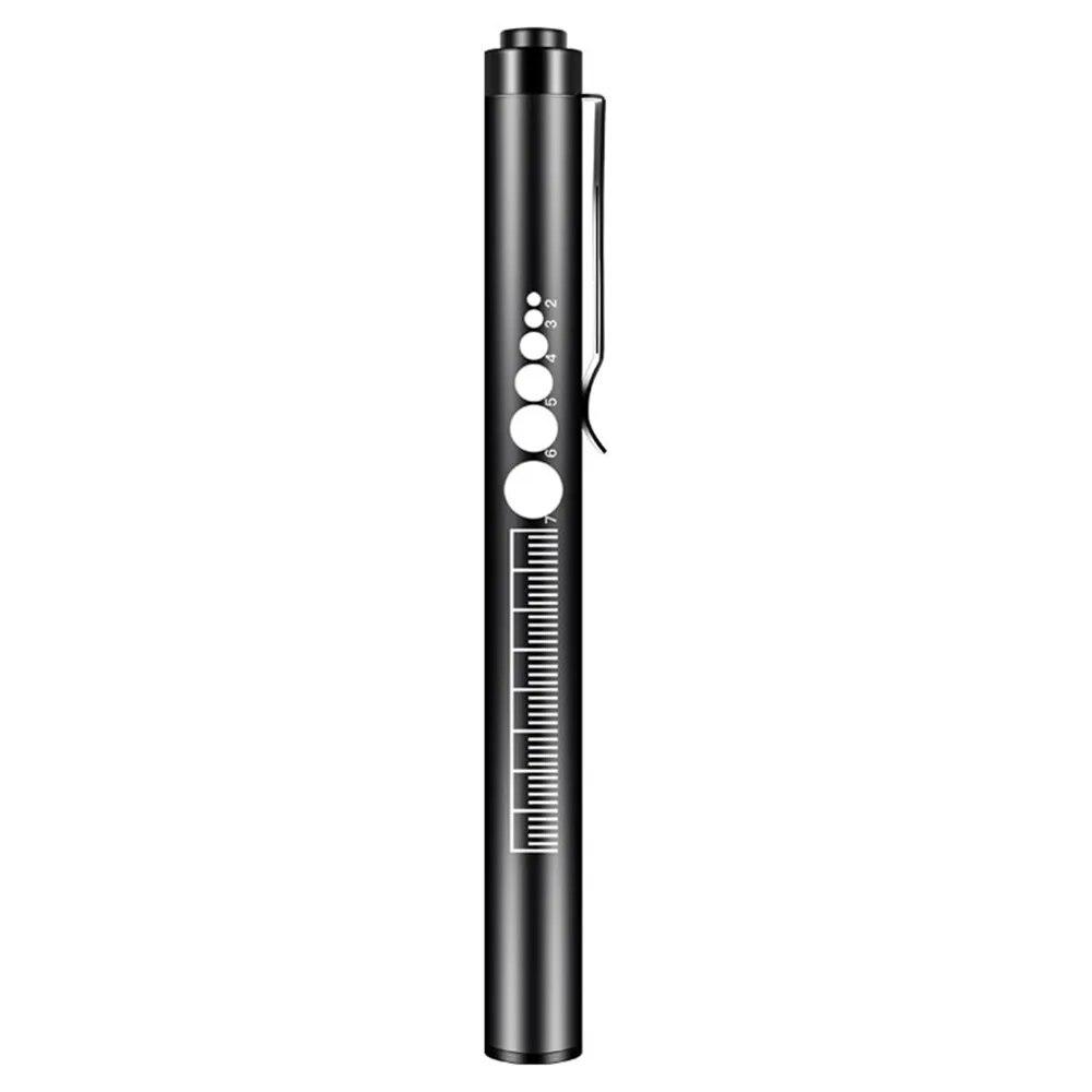 LED Penlight With Scale USB Rechargeable Work Camping Hiking Emergency Lighting