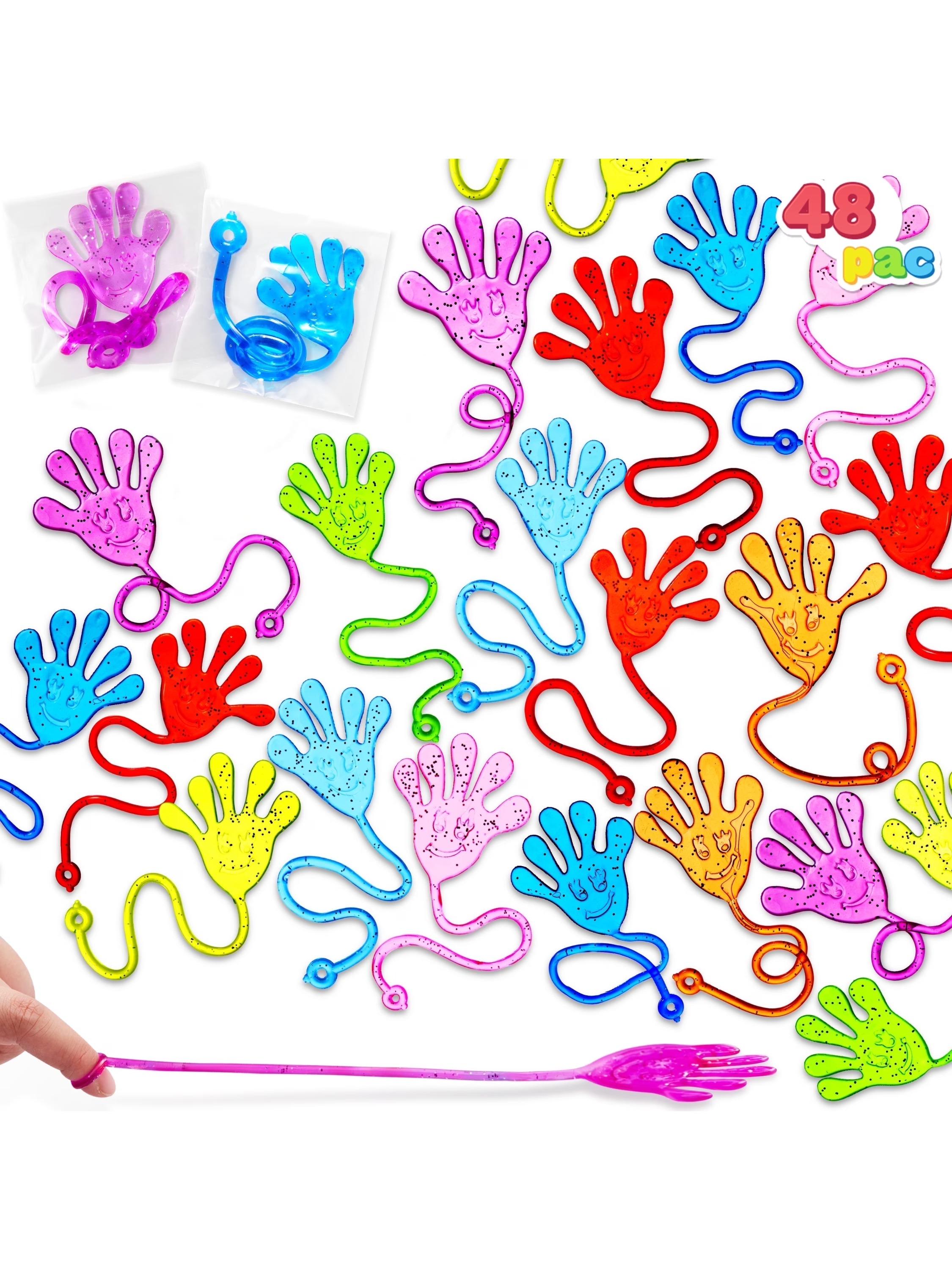 

Joyfy Pcs Sticky Hands Party Favors Kids Assorted Stretchy Slappy Fun Fidget Toys Birthday Chirstmas Gift 48/120 for Kid Friendly Entertaining Play OneSize