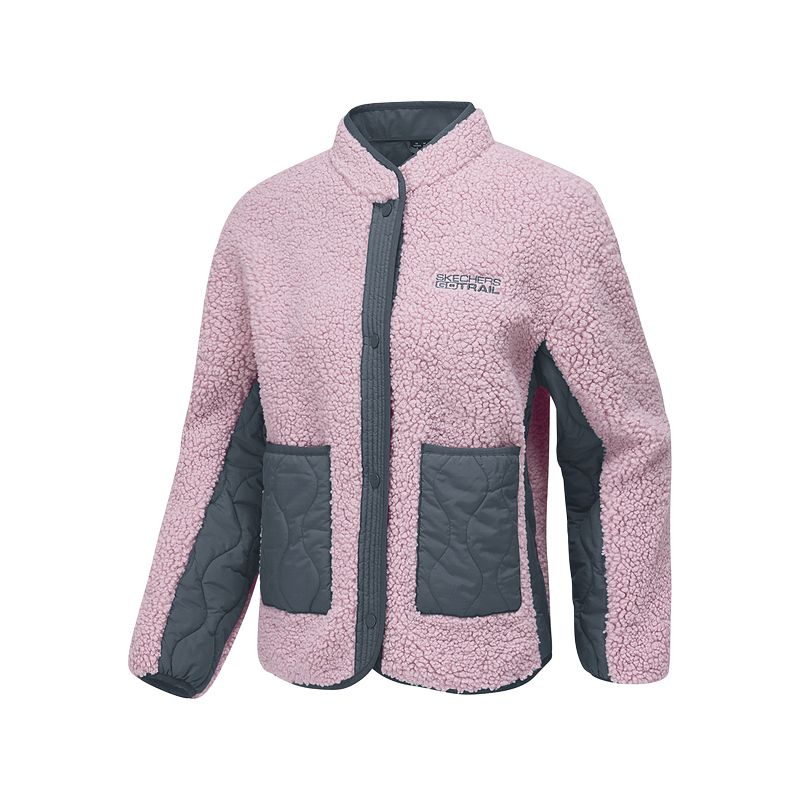 Skechers Sport Casual FW25 Loose Warm Comfortable Stand Collar Fleece Jacket Women jackets P425W210-00YW M