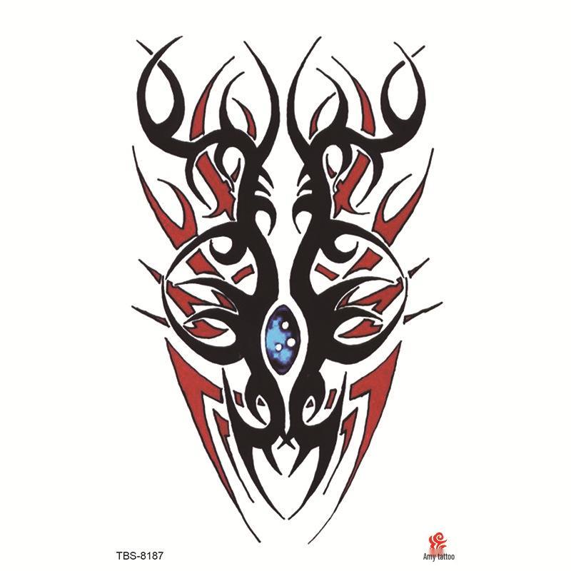 Wasserdichtes Ganzarm Totemsymbol Tattoo Aufkleber Set