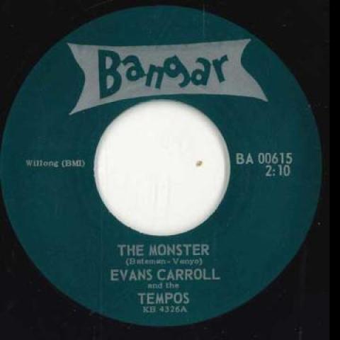 

7inch Record EVANS CARROLL & THE TEMPOS - Come Back Baby / The Monster KB4326 Bangar 1964 UK Rock