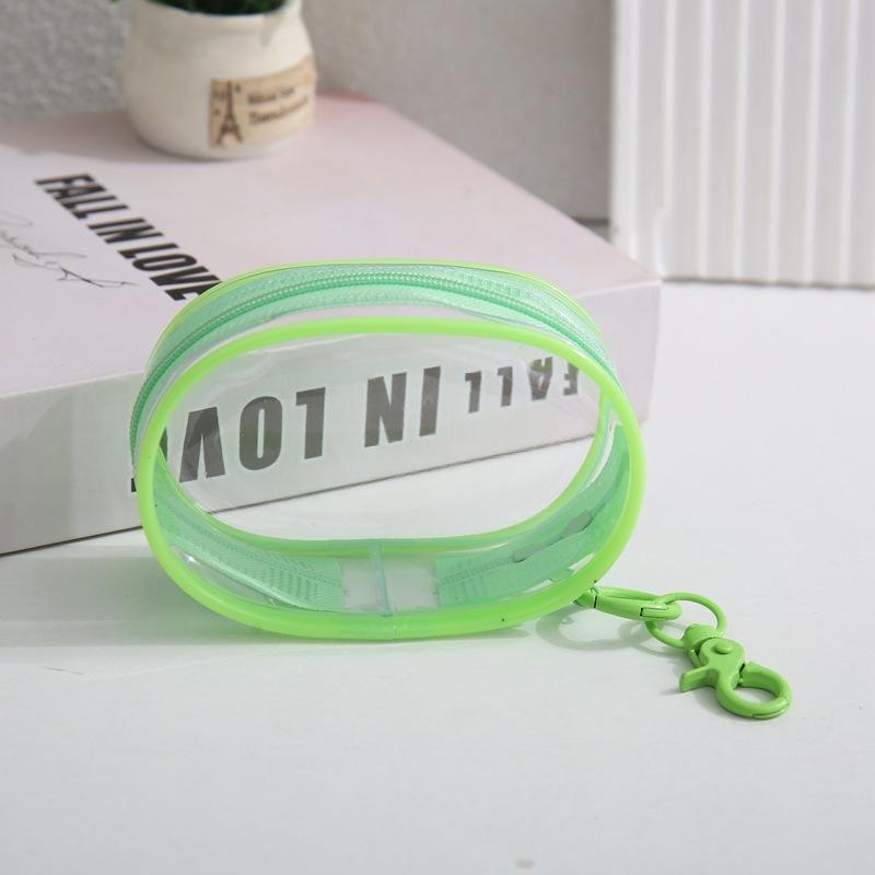 1pc Mini Storage Bag Transparent PVC Zipper Pouch Chargers Data Cables Earphones Jewelry Lightweight Portable Travel & Daily Use